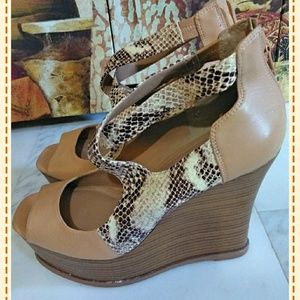Jessica Simpson leather  wedges
